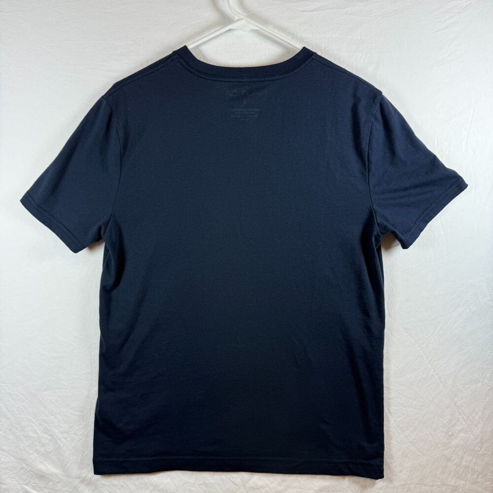Nautica Shark Graphic Tee Navy Sustainably Crafted Sz S - Picture 2 of 8